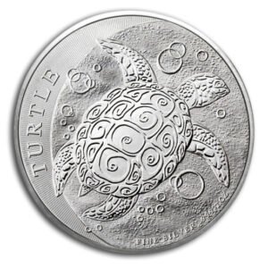 Moneda de Plata 2 oz - Niue Fiji Taku Tortuga Carey