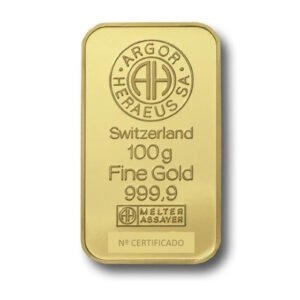 Lingote de Oro 100 gr - Argor Heraeus