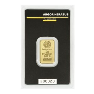 Lingote de Oro 2 gr - Argor Heraeus