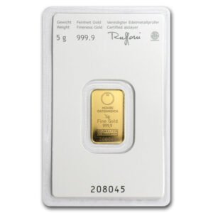 Lingote de Oro 5 gr Kinebar - The Munze Österreich